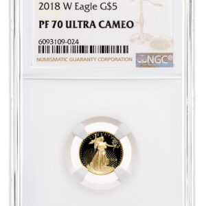 2018-W 1/10 oz Proof Gold Eagle $5 NGC PF70