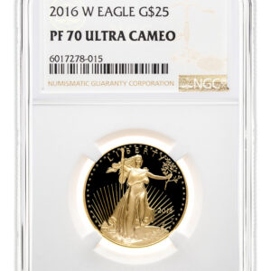 2016-W 1/2 oz Proof Gold Eagle $25 NGC PF70