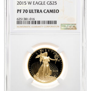 2015-W 1/2 oz Proof Gold Eagle $25 NGC PF70