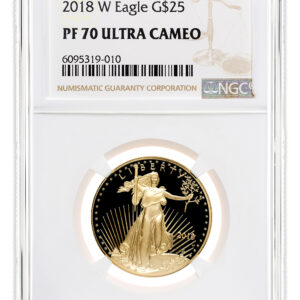 2018-W 1/2 oz Proof Gold Eagle $25 NGC PF70