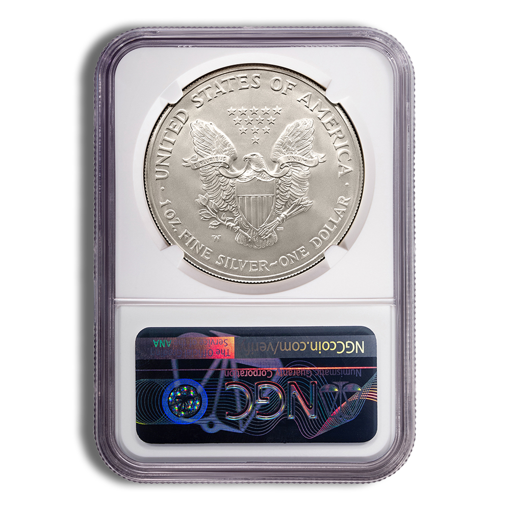 2018-W Burnished Silver Eagle NGC MS70