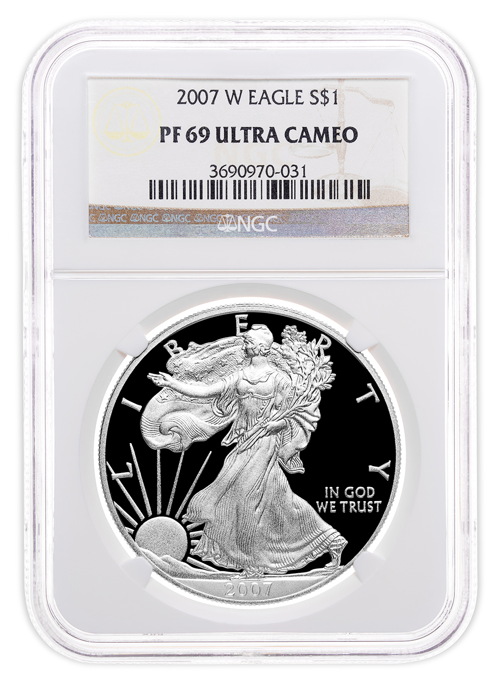 2007-W Proof Silver Eagle NGC PF69