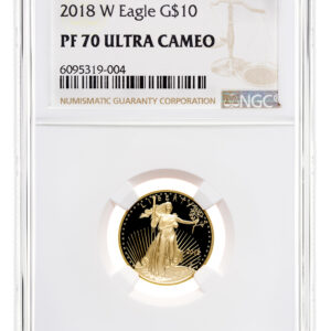2018-W 1/4 oz Proof Gold Eagle $10 NGC PF70