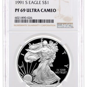 1991-S Proof Silver Eagle NGC PF69