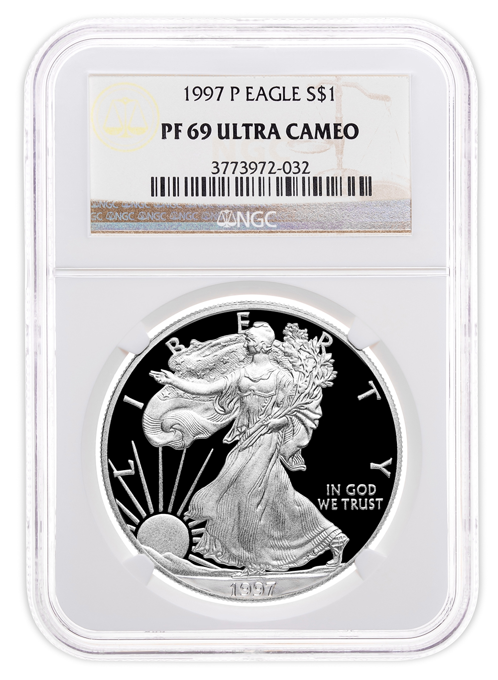 1997-P Proof Silver Eagle NGC PF69