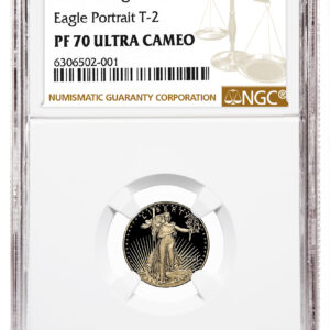 2021-W 1/10 oz Proof Gold Eagle $5 NGC PF70 – Type 2