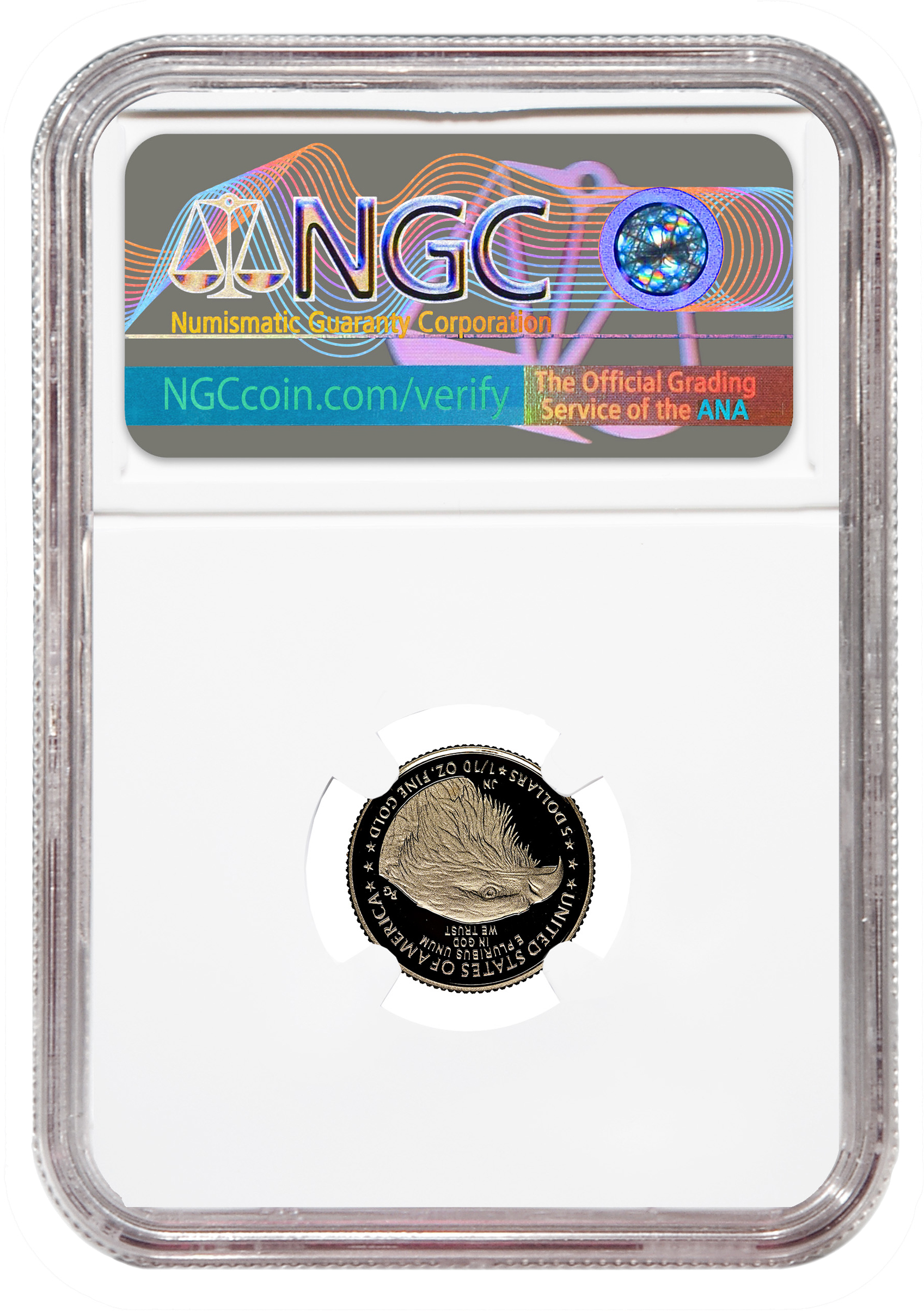 2021-W 1/10 oz Proof Gold Eagle $5 NGC PF70 - Type 2