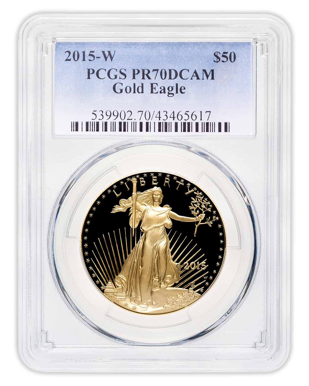 2015-W 1 oz Proof Gold Eagle $50 PCGS PR70