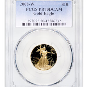 2008-W 1/4 oz Proof Gold Eagle $10 PCGS PR70