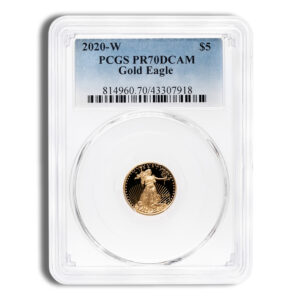 2020-W 1/10 oz Proof Gold Eagle $5 PCGS PR70