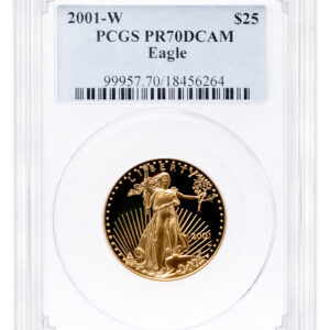 2001-W 1/2 oz Proof Gold Eagle $25 PCGS PR70