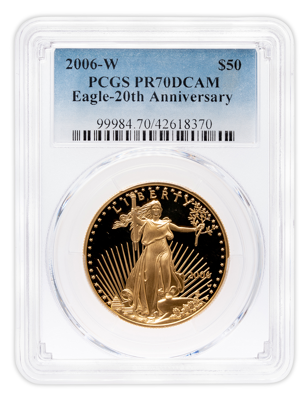 2006-W 1 oz Proof Gold Eagle $50 PCGS PR70