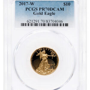 2017-W 1/4 oz Proof Gold Eagle $10 PCGS PR70