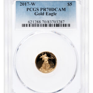 2017-W 1/10 oz Proof Gold Eagle $5 PCGS PR70