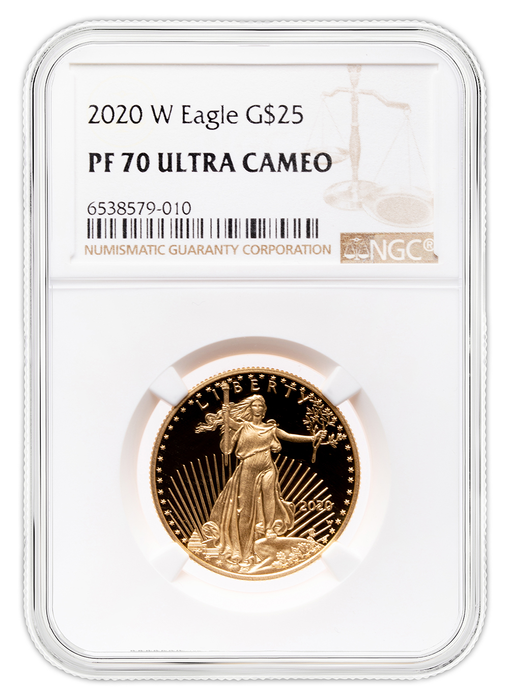 2020-W 1/2 oz Proof Gold Eagle $25 NGC PF70