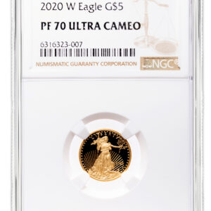 2020-W 1/10 oz Proof Gold Eagle $5 NGC PF70
