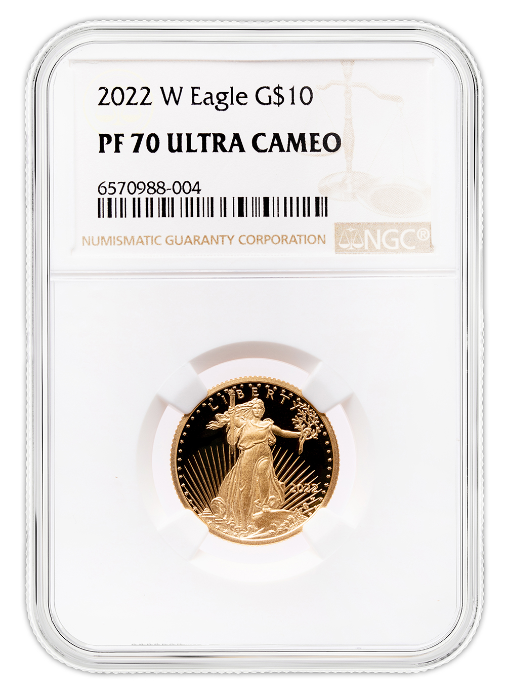 2022-W 1/4 oz Proof Gold Eagle $10 NGC PF70