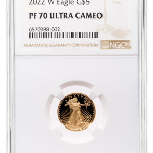 2022-W 1/10 oz Proof Gold Eagle $5 NGC PF70