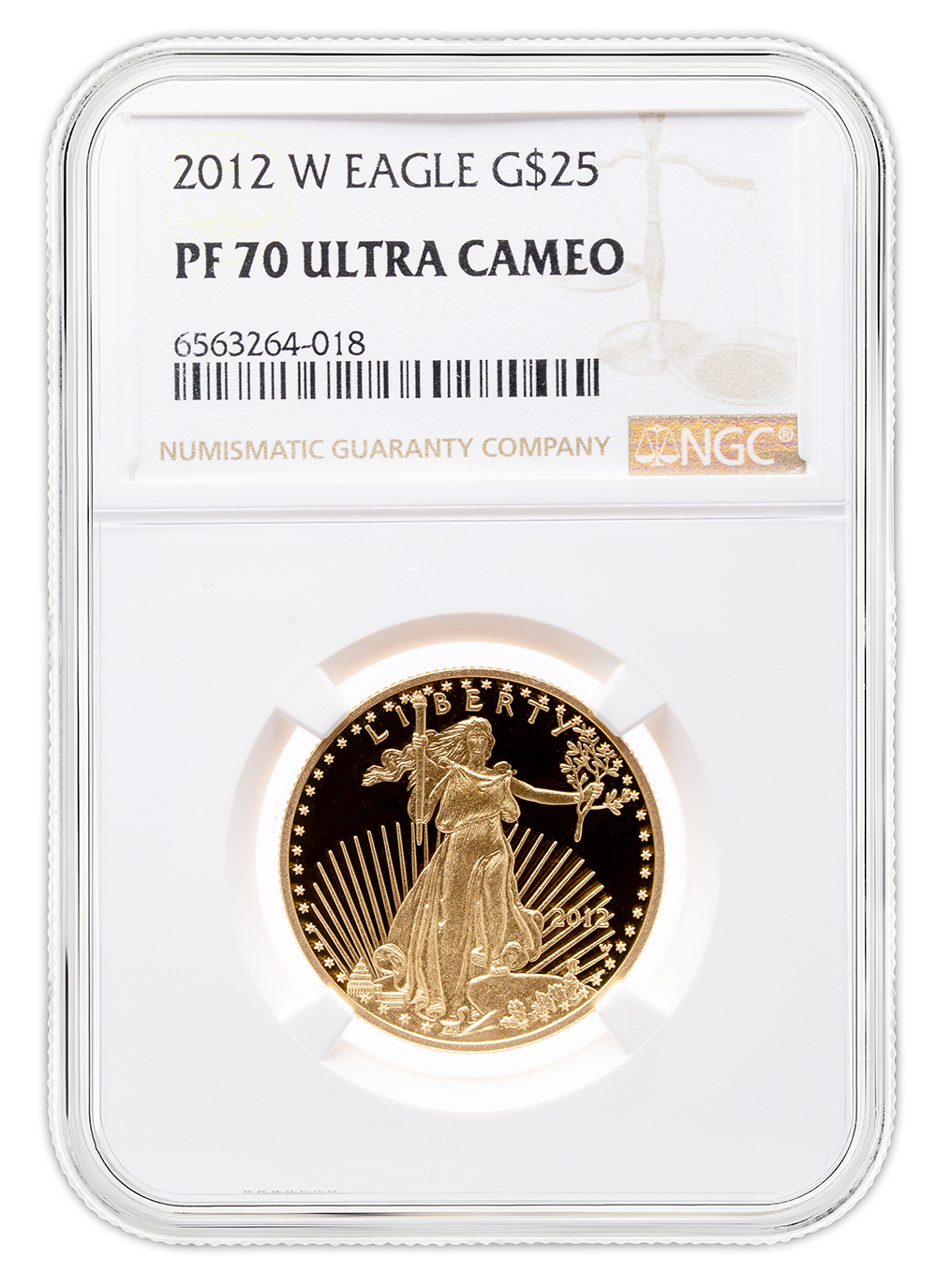 2012-W 1/2 oz Proof Gold Eagle $25 NGC PF70