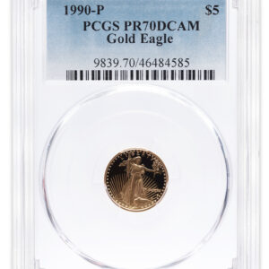 1990-P 1/10 oz Proof Gold Eagle $5 PCGS PR70