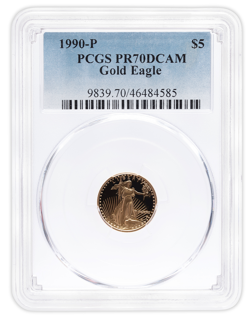 1990-P 1/10 oz Proof Gold Eagle $5 PCGS PR70