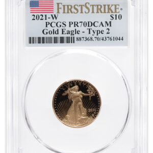 2021-W 1/4 oz Proof Gold Eagle $10 PCGS PR70 FS – Type 2