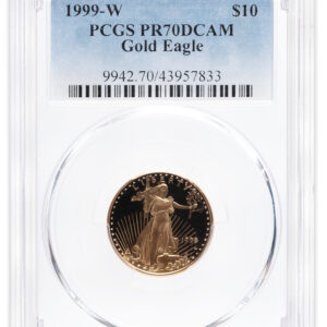 1999-W 1/4 oz Proof Gold Eagle $10 PCGS PR70