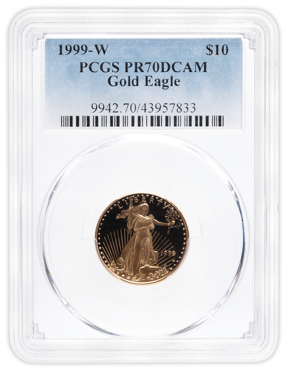1999-W 1/4 oz Proof Gold Eagle $10 PCGS PR70