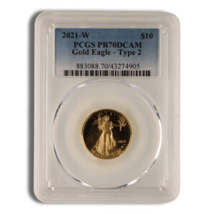 2021-W 1/4 oz Proof Gold Eagle $10 PCGS PR70 – Type 2