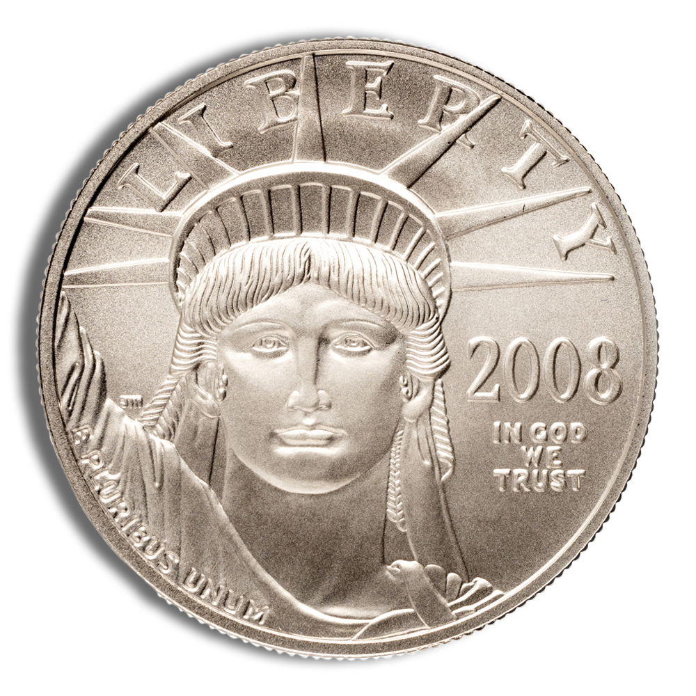 2008-W 1 oz American Platinum Eagle coin obverse