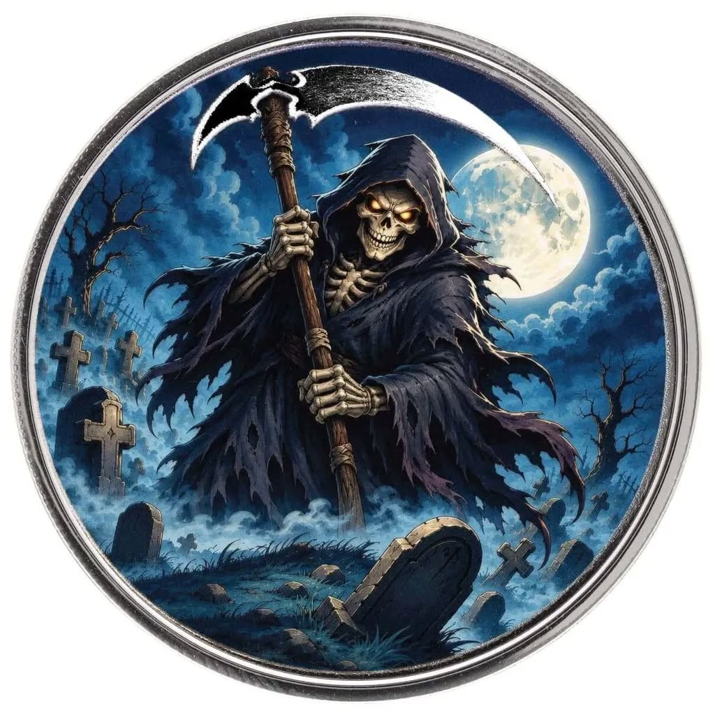 2026 Scottsdale Mint Halloween Horror's Collection Grim Reaper 1 oz Silver Round
