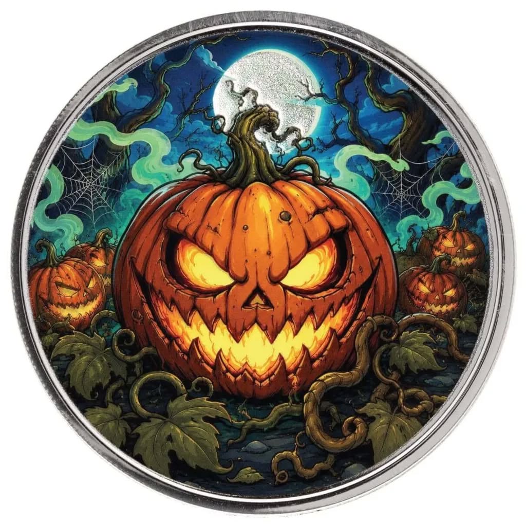 2026 Scottsdale Mint Halloween Horror's Collection Jack-O-Lantern 1 oz Silver Round