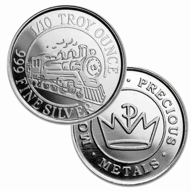 tenth oz silver round train