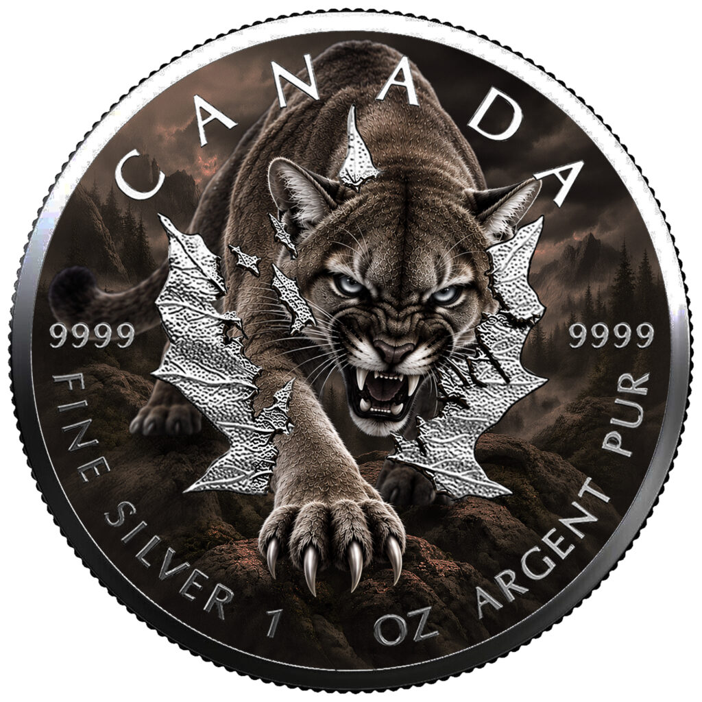 wilderness cougar maple leaf 1oz silver